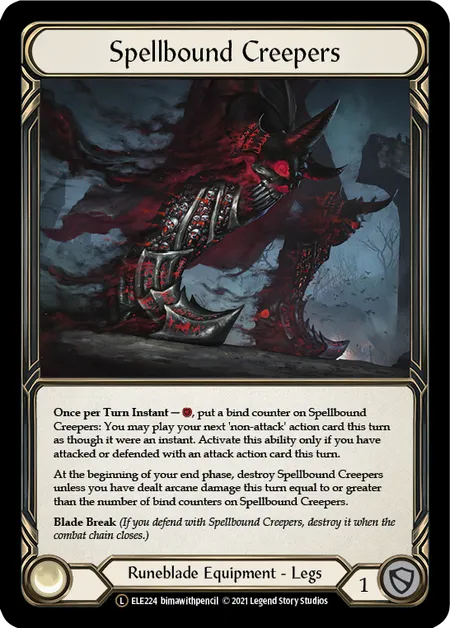 (ELE224) Flesh & Blood TCG Tales of Aria - Unlimited Single: Spellbound Creepers (Rainbow Foil)  Legendary