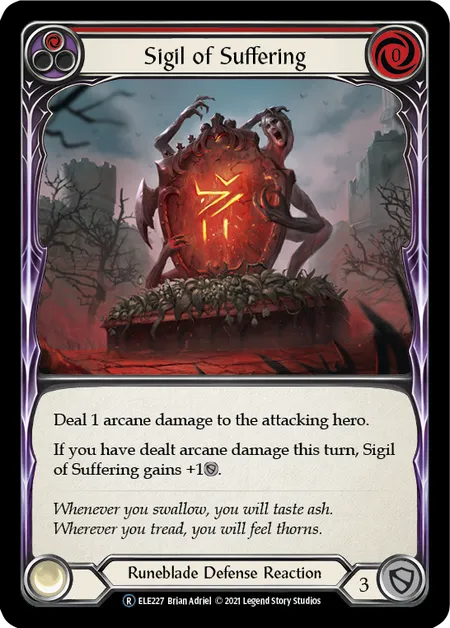 (ELE227) Flesh & Blood TCG Tales of Aria - Unlimited Single: Sigil of Suffering (Red) (Regular)  Rare