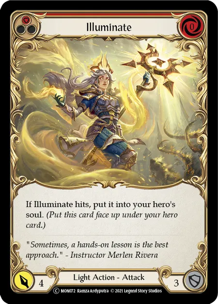 (MON072) Flesh & Blood TCG Monarch - Unlimited Single: Illuminate (Red) (Regular)  Common