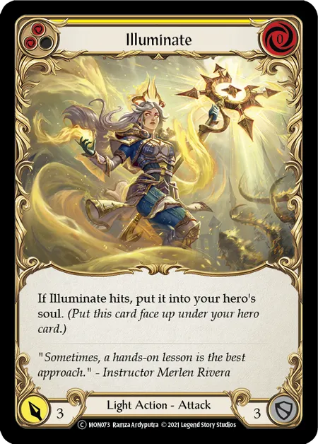 (MON073) Flesh & Blood TCG Monarch - Unlimited Single: Illuminate (Yellow) (Regular)  Common