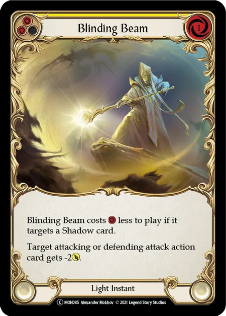 (MON085) Flesh & Blood TCG Monarch - Unlimited Single: Blinding Beam (Yellow) (Rainbow Foil)  Common