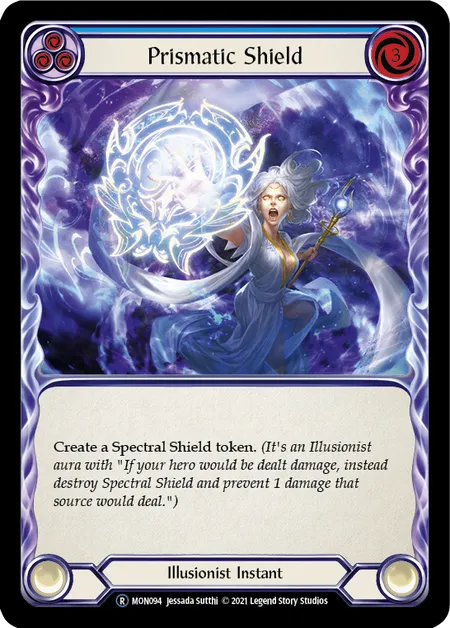 (MON094) Flesh & Blood TCG Monarch - Unlimited Single: Prismatic Shield (Blue) (Regular)  Rare