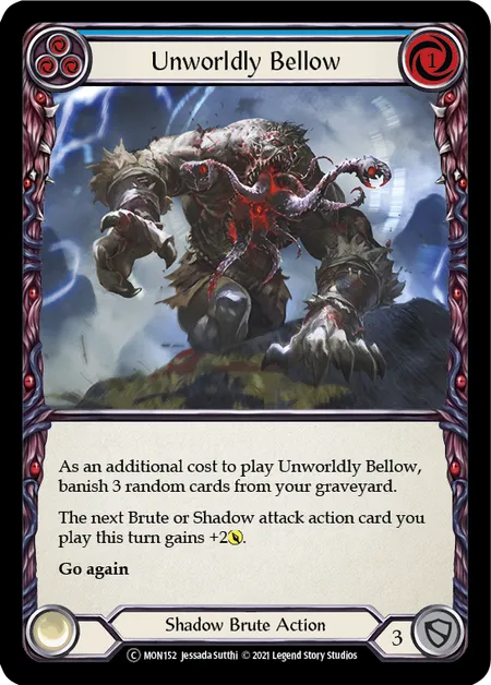 (MON152) Flesh & Blood TCG Monarch - Unlimited Single: Unworldly Bellow (Blue) (Regular)  Common
