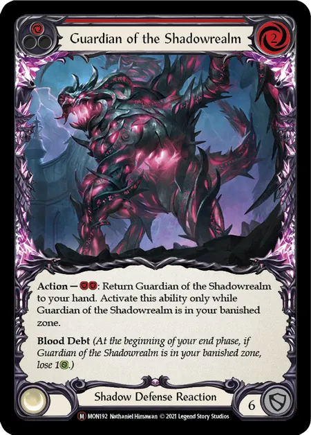 (MON192) Flesh & Blood TCG Monarch - Unlimited Single: Guardian of the Shadowrealm (Regular)  Majestic