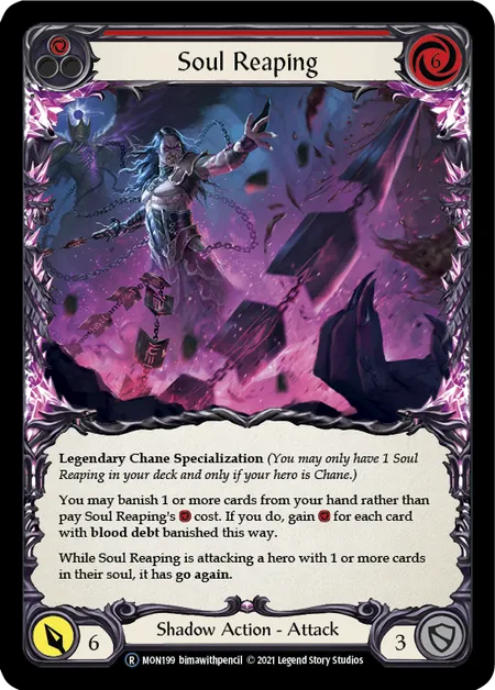 (MON199) Flesh & Blood TCG Monarch - Unlimited Single: Soul Reaping (Rainbow Foil)  Rare