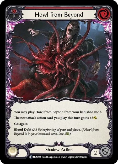 (MON200) Flesh & Blood TCG Monarch - Unlimited Single: Howl from Beyond (Red) (Regular)  Rare