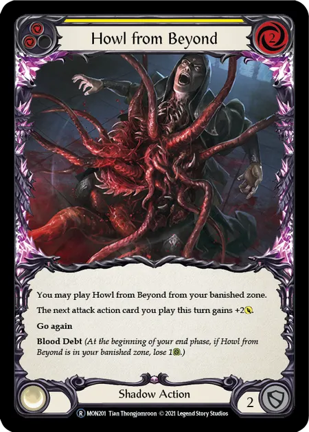 (MON201) Flesh & Blood TCG Monarch - Unlimited Single: Howl from Beyond (Yellow) (Rainbow Foil)  Rare
