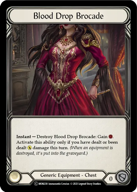 (MON238) Flesh & Blood TCG Monarch - Unlimited Single: Blood Drop Brocade (Rainbow Foil)  Common
