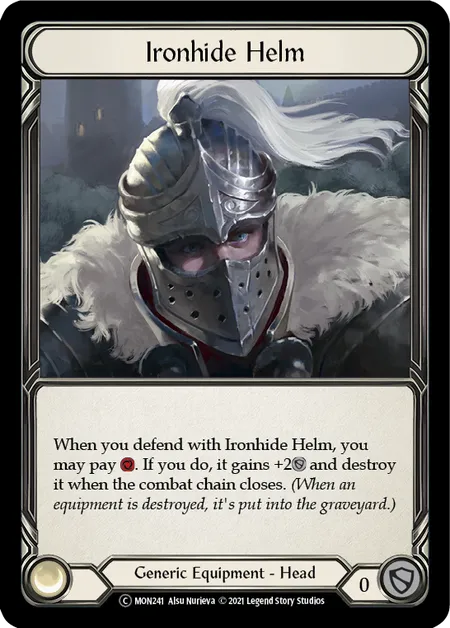 (MON241) Flesh & Blood TCG Monarch - Unlimited Single: Ironhide Helm (Regular)  Common