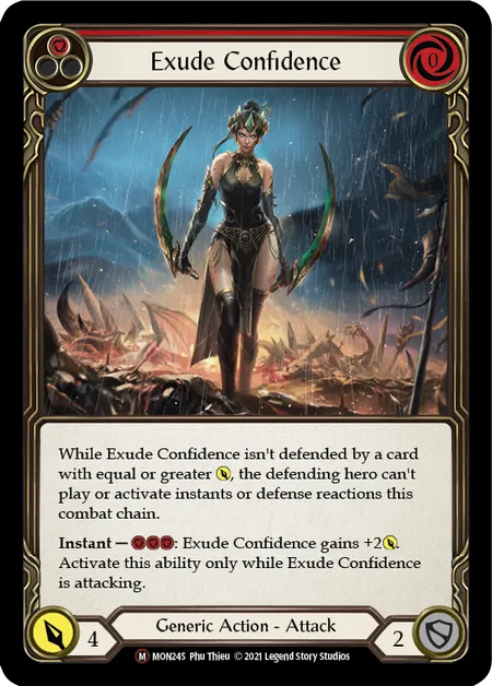 (MON245) Flesh & Blood TCG Monarch - Unlimited Single: Exude Confidence (Regular)  Majestic