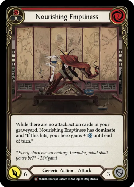 (MON246) Flesh & Blood TCG Monarch - Unlimited Single: Nourishing Emptiness (Regular)  Majestic