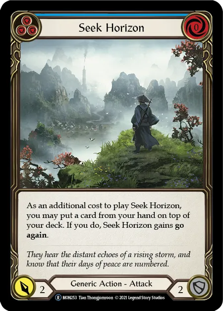 (MON253) Flesh & Blood TCG Monarch - Unlimited Single: Seek Horizon (Blue) (Regular)  Rare