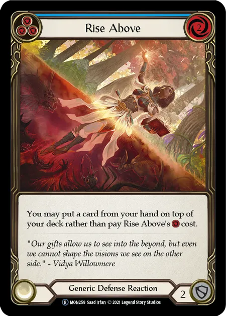 (MON259) Flesh & Blood TCG Monarch - Unlimited Single: Rise Above (Blue) (Regular)  Rare