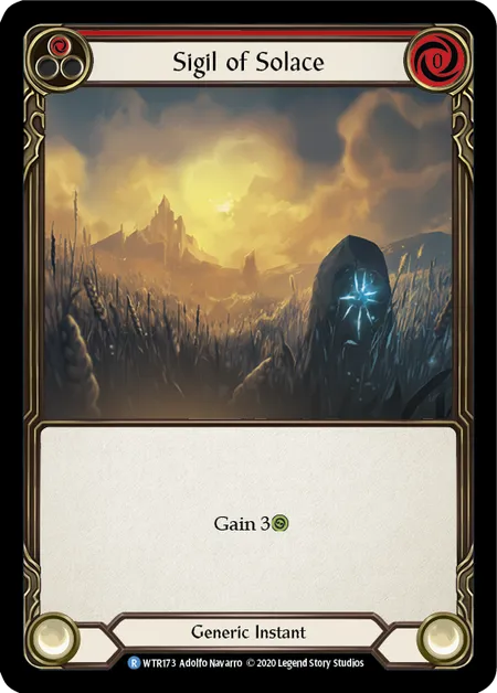 (WTR173) Flesh & Blood TCG Welcome to Rathe - Unlimited Single: Sigil of Solace (Red) (Regular)  Rare