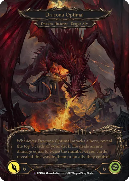 (UPR006) Flesh & Blood TCG Uprising Single: Invoke Dracona Optimai // Dracona Optimai (Marvel)  Marvel