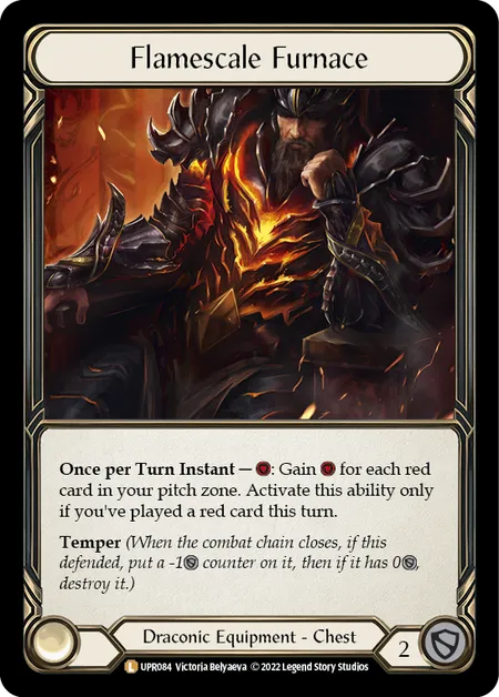 (UPR084) Flesh & Blood TCG Uprising Single: Flamescale Furnace (Rainbow Foil)  Legendary