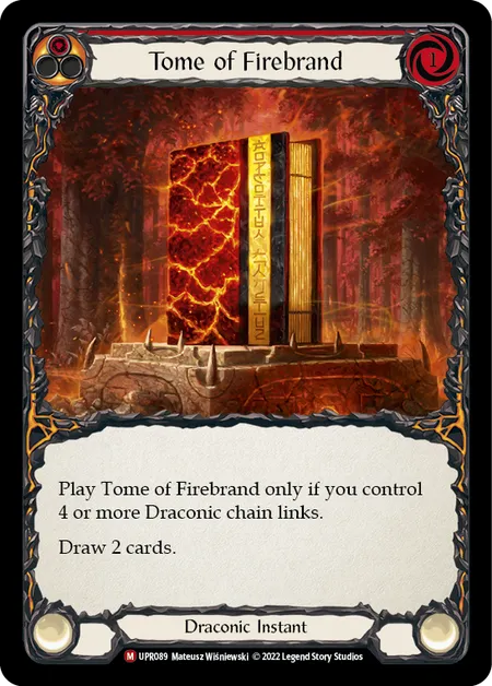 (UPR089) Flesh & Blood TCG Uprising Single: Tome of Firebrand (Rainbow Foil)  Majestic