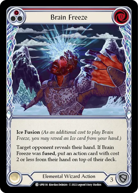 (UPR116) Flesh & Blood TCG Uprising Single: Brain Freeze (Red) (Rainbow Foil)  Common
