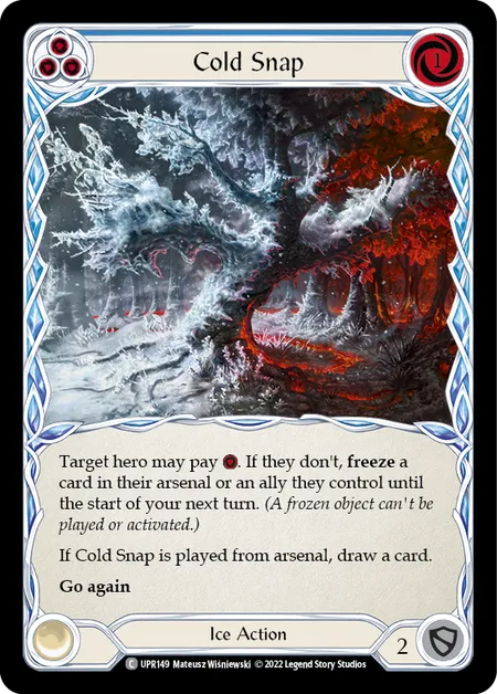 (UPR149) Flesh & Blood TCG Uprising Single: Cold Snap (Blue) (Rainbow Foil)  Common