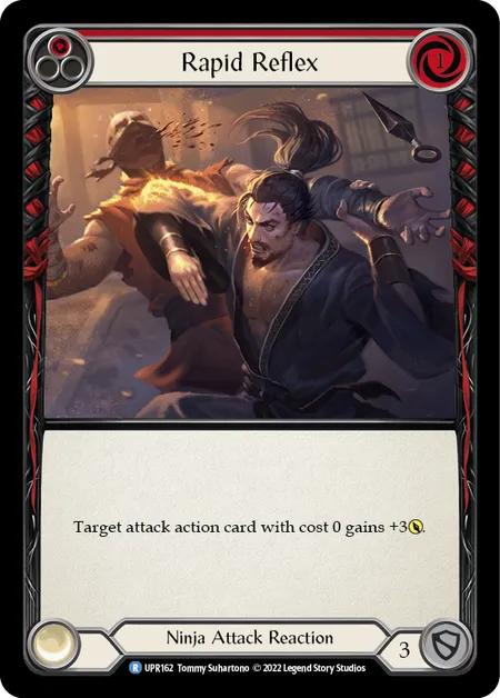 (UPR162) Flesh & Blood TCG Uprising Single: Rapid Reflex (Red) (Rainbow Foil)  Rare