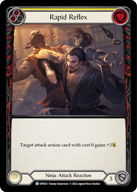 (UPR163) Flesh & Blood TCG Uprising Single: Rapid Reflex (Yellow) (Rainbow Foil)  Rare