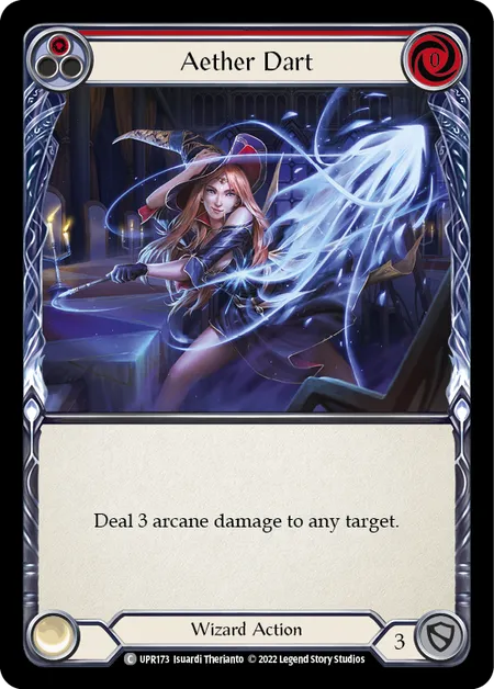 (UPR173) Flesh & Blood TCG Uprising Single: Aether Dart (Red) (Rainbow Foil)  Common