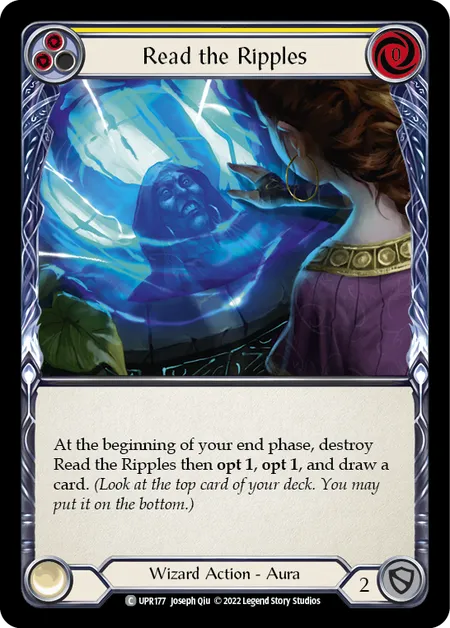 (UPR177) Flesh & Blood TCG Uprising Single: Read the Ripples (Yellow) (Regular)  Common
