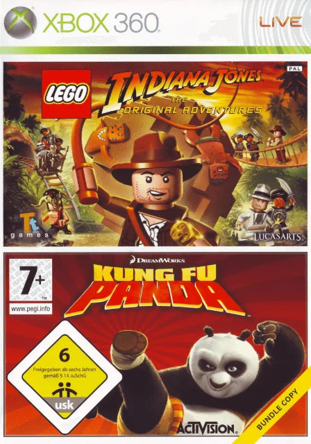 Xbox 360: LEGO Indiana Jones: The Original Adventures & Kung Fu Panda Bundle