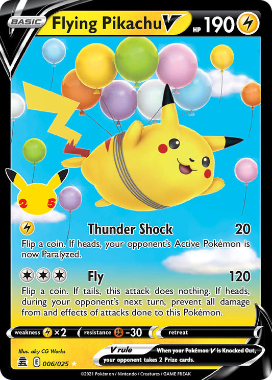 (006/025) Pokemon TCG Celebrations Single: Flying Pikachu V  Ultra Rare