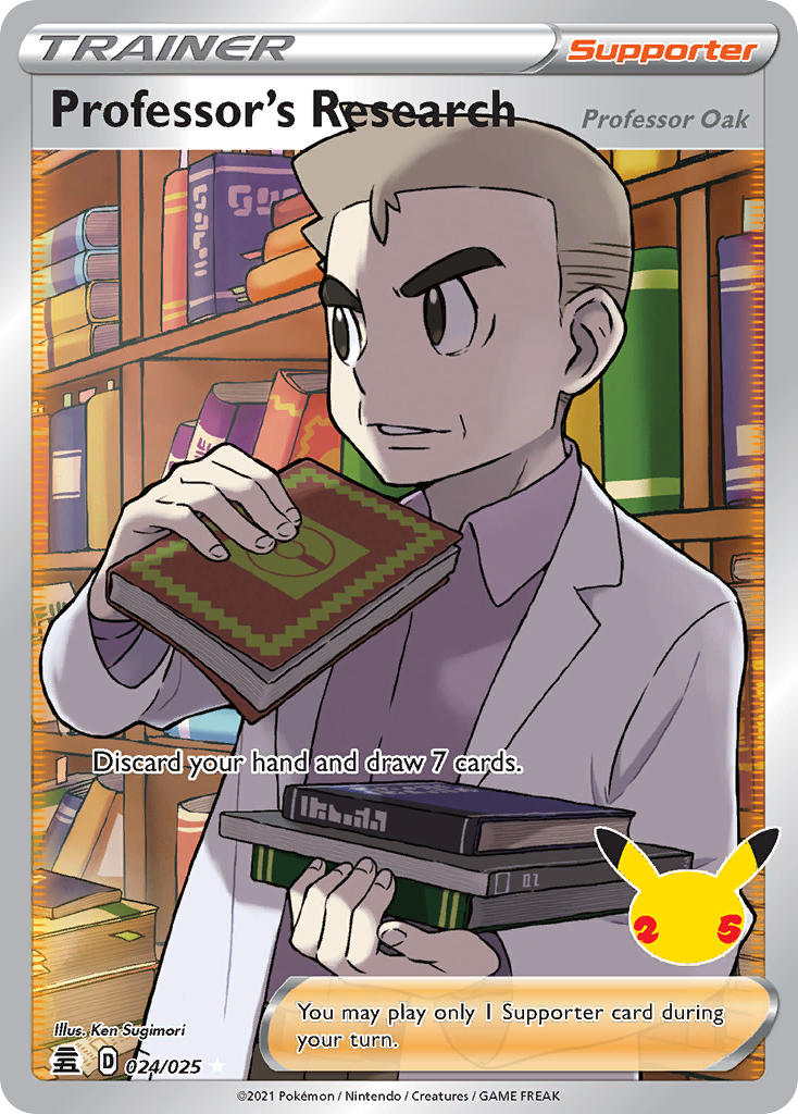 (024/025) Pokemon TCG Celebrations Single: Professor's Research  Ultra Rare