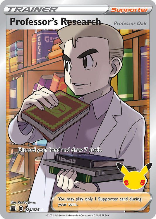 (024/025) Pokemon TCG Celebrations Single: Professor's Research  Ultra Rare
