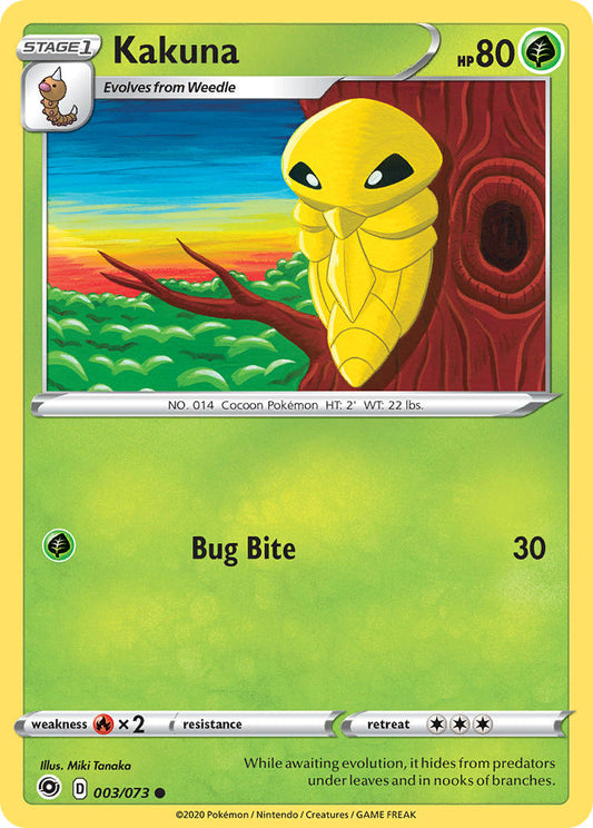 (003/073) Pokemon TCG Champion������s Path Single: Kakuna Reverse Holo Common