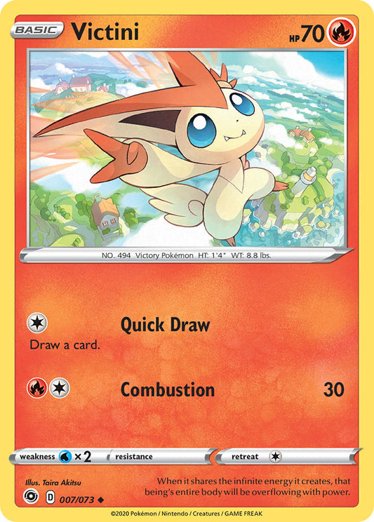 (007/073) Pokemon TCG Champion������s Path Single: Victini Reverse Holo Uncommon