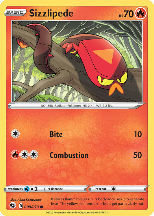 (009/073) Pokemon TCG Champion������s Path Single: Sizzlipede Reverse Holo Common