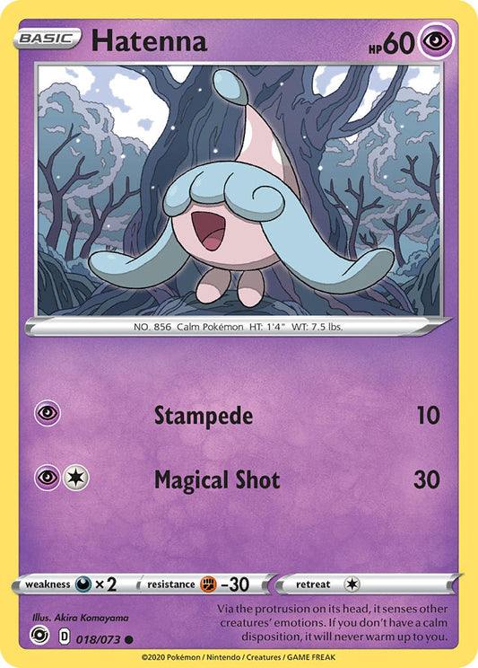 (018/073) Pokemon TCG Champion������s Path Single: Hatenna Reverse Holo Common