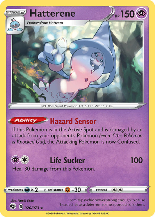 (020/073) Pokemon TCG Champion������s Path Single: Hatterene Reverse Holo Holo Rare