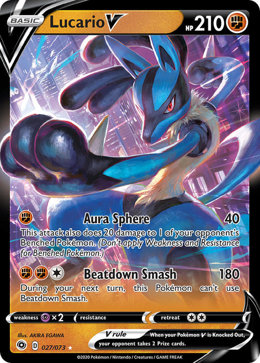 (027/073) Pokemon TCG Champion������s Path Single: Lucario V  Ultra Rare