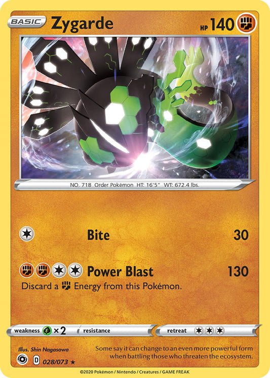 (028/073) Pokemon TCG Champion������s Path Single: Zygarde  Holo Rare