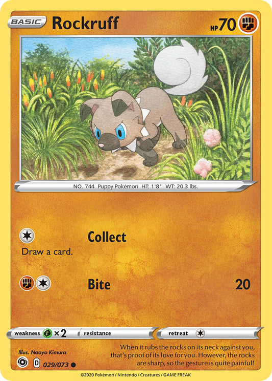 (029/073) Pokemon TCG Champion������s Path Single: Rockruff Reverse Holo Common