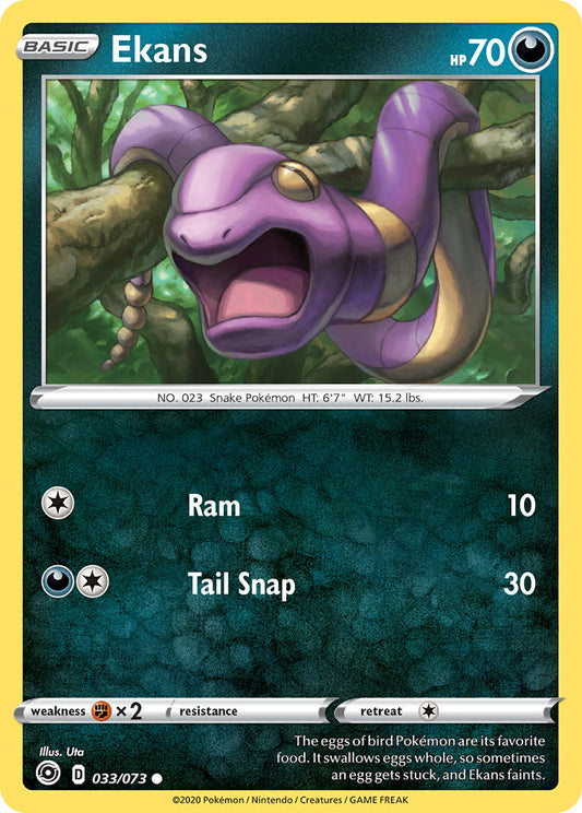 (033/073) Pokemon TCG Champion������s Path Single: Ekans Reverse Holo Common