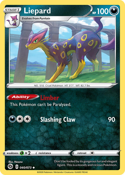 (040/073) Pokemon TCG Champion������s Path Single: Liepard  Uncommon