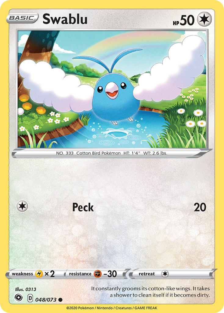 (048/073) Pokemon TCG Champion������s Path Single: Swablu Reverse Holo Common