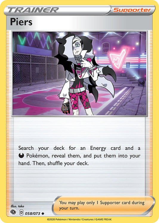 (058/073) Pokemon TCG Champion������s Path Single: Piers Reverse Holo Uncommon