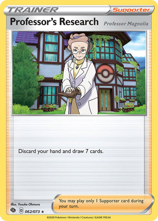 (062/073) Pokemon TCG Champion������s Path Single: Professor's Research Reverse Holo Holo Rare
