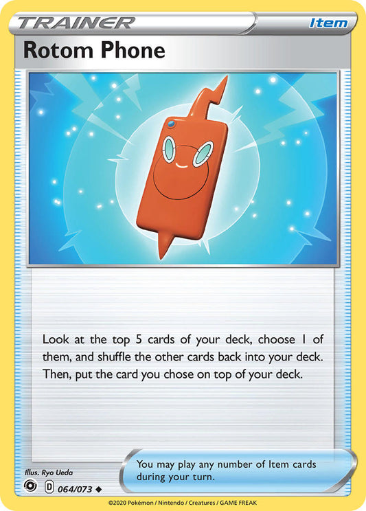 (064/073) Pokemon TCG Champion������s Path Single: Rotom Phone Reverse Holo Uncommon