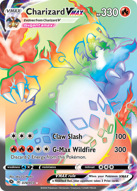 (074/073) Pokemon TCG Champion������s Path Single: Charizard VMAX  Secret Rare