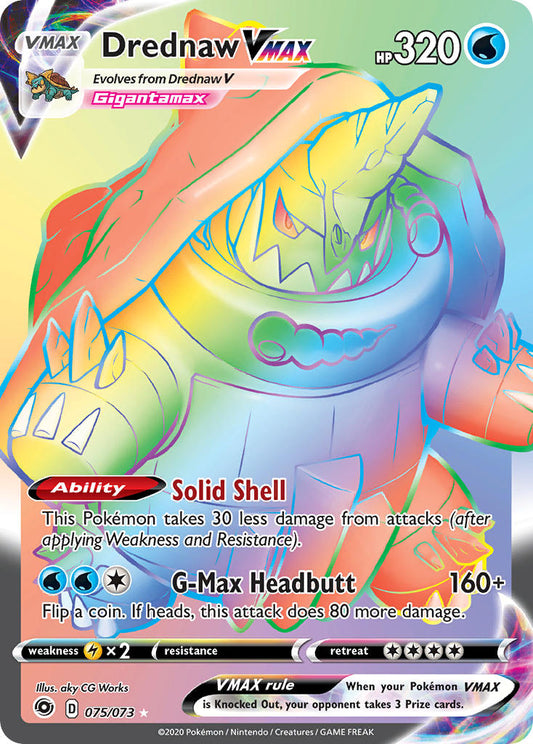 (075/073) Pokemon TCG Champion������s Path Single: Drednaw VMAX  Secret Rare