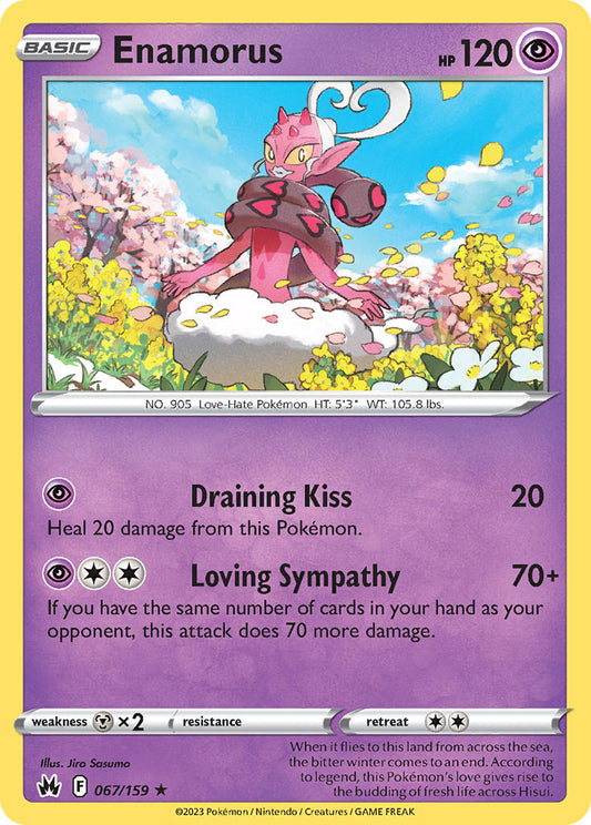 (067/159) Pokemon TCG Crown Zenith Single: Enamorus Reverse Holo Rare