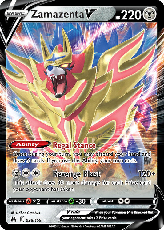 (098/159) Pokemon TCG Crown Zenith Single: Zamazenta V  Ultra Rare