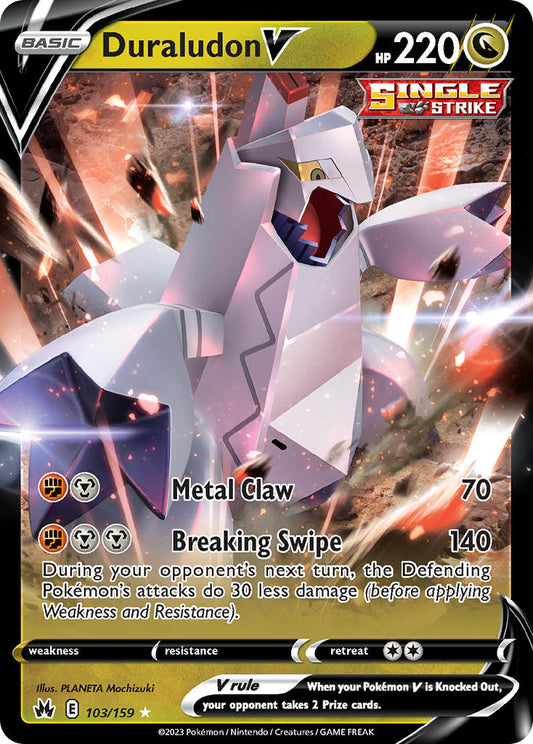 (103/159) Pokemon TCG Crown Zenith Single: Duraludon V  Ultra Rare
